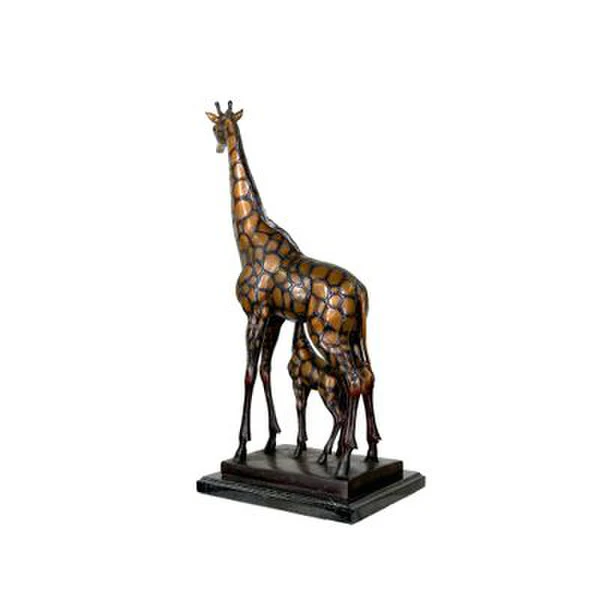 Giraffe & Baby Bronze Statue on Marble Base - Image 3