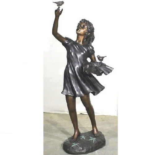 Girl With Birds Water Feature - Image 2