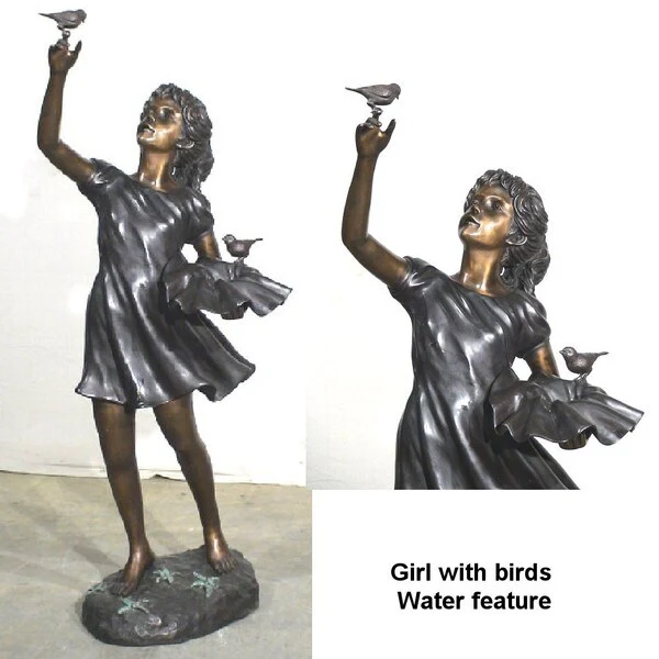 Girl With Birds Water Feature - Image 3
