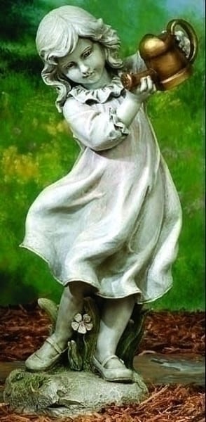 Girl With Watering Can Garden Statue 22" High - Image 3
