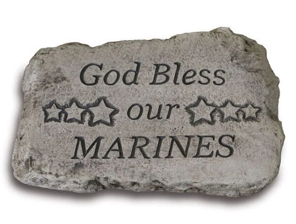 God Bless Our Marines Garden Stone - Image 2
