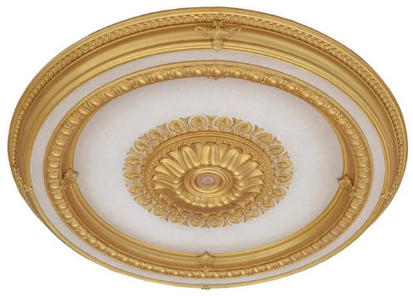Gold Beige Round Ceiling Medallion 47 Inch - Image 3