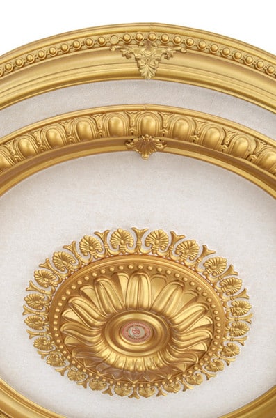Gold Beige Round Ceiling Medallion 47 Inch - Image 4