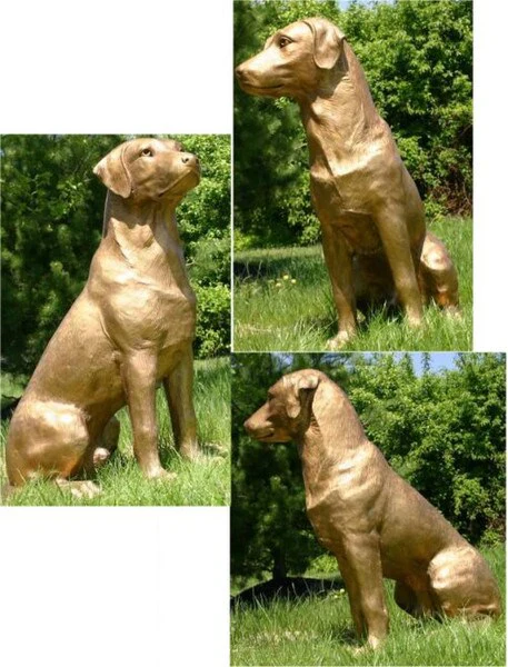 Golden Bronze Labrador Sculpture - Image 2