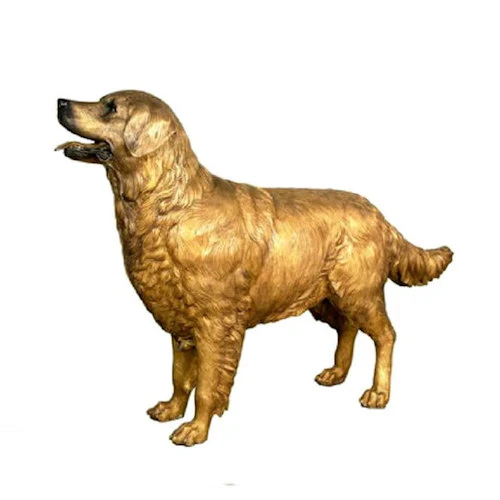 Golden Retriever Life Size Bronze Statue - Image 2