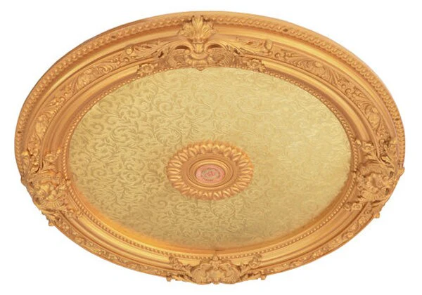 Golden Round Chandelier Ceiling Medallion 36" - Image 3