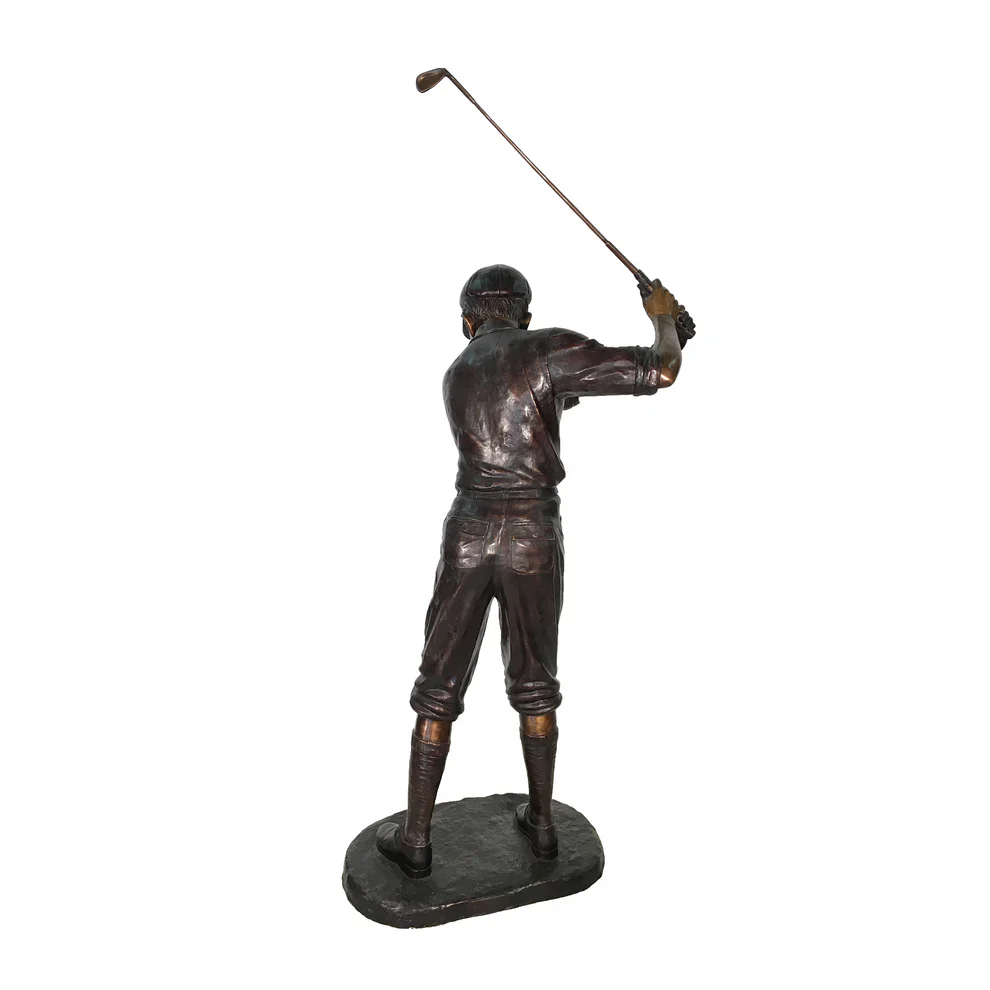 Golfer In Swing 85" High Bronze Life-Size Sculpture - Image 4