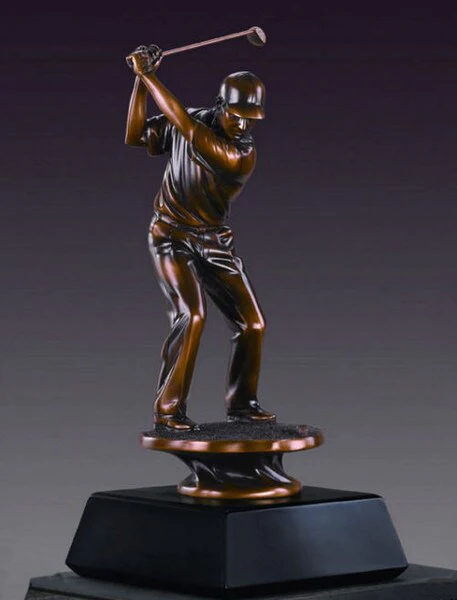 Golfer Male 10" High Sculpture - Image 2