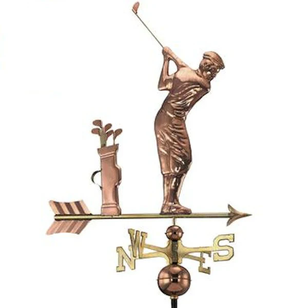 Golfer Weathervane Sculptural Copper