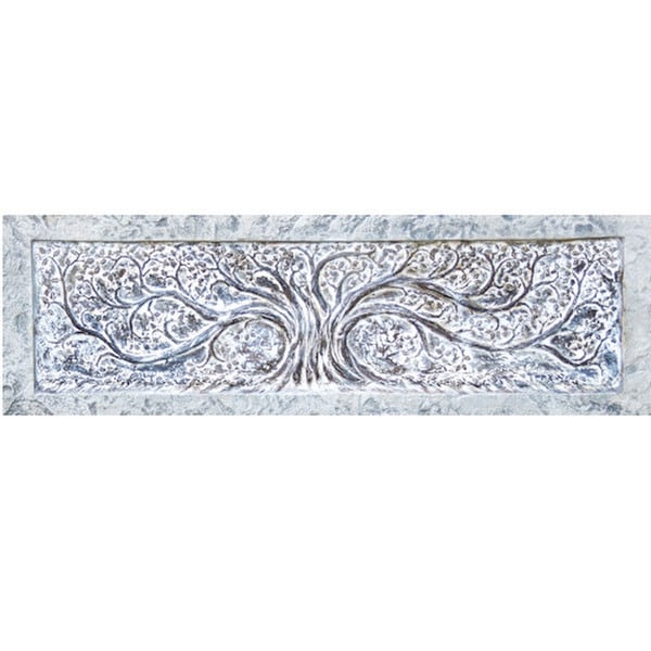 Grand Oak Garden Bench Cast Stone - Image 3