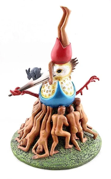 Group of Men Lifting Bird by Bosch Figurine - Image 2