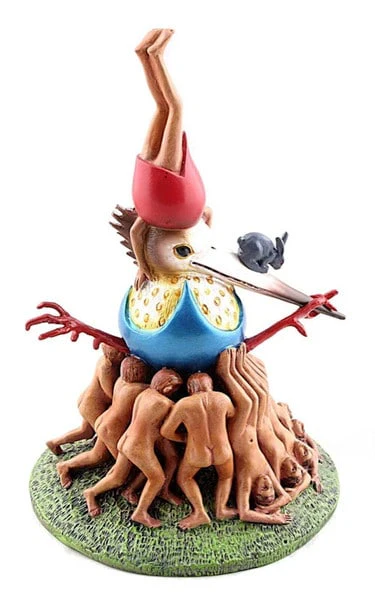Group of Men Lifting Bird by Bosch Figurine - Image 3