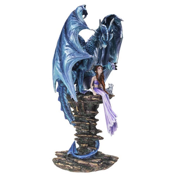 Guardian Dragon Protecting Fairy Figurine - Image 4