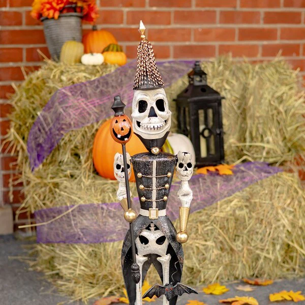 Halloween Skeletons Soldiers with Staffs 36" - Image 2