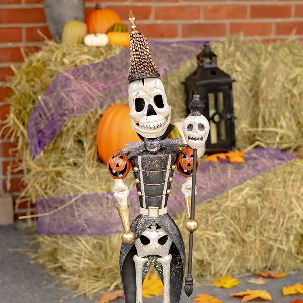 Halloween Skeletons Soldiers with Staffs 36" - Image 3