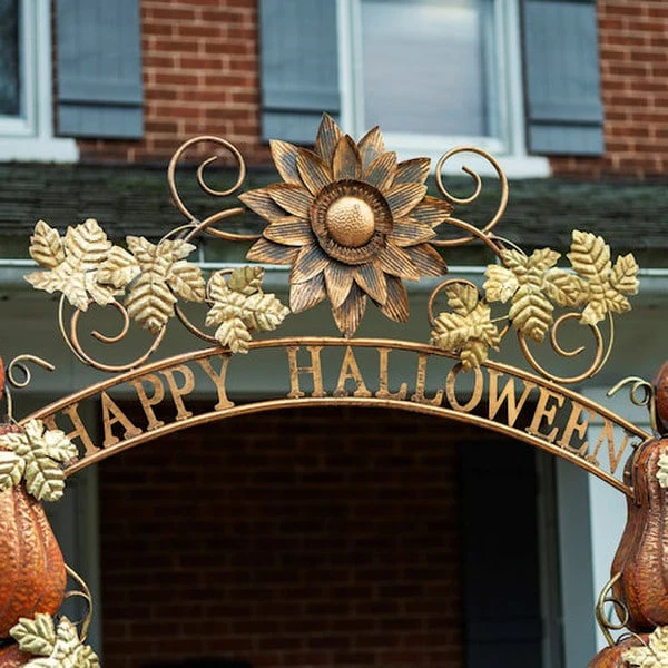 Happy Halloween Arch with Pumpkins and Skulls - Image 3