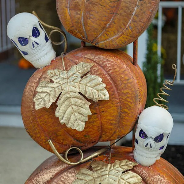 Happy Halloween Arch with Pumpkins and Skulls - Image 5