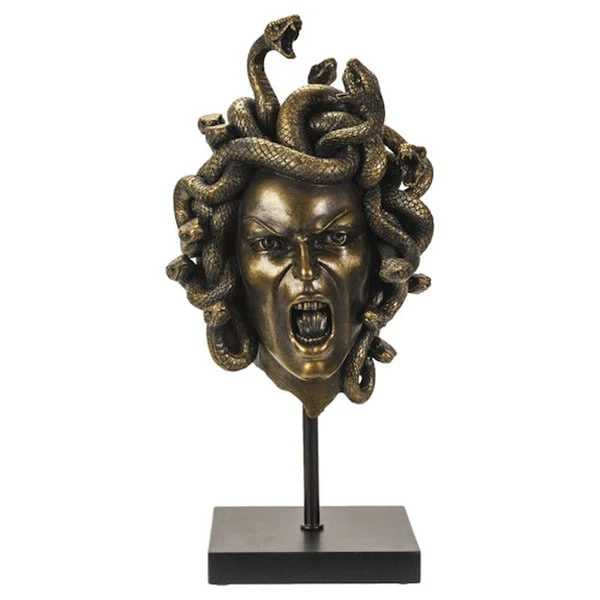 Head of Medusa Sculpture on Base