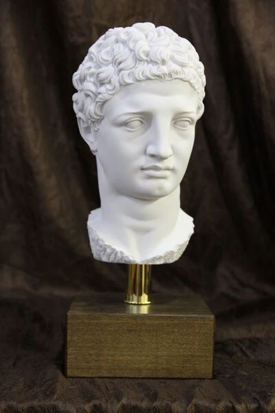 Head of Olympia Hermes on Base Bust Statue