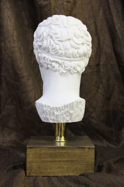 Head of Olympia Hermes on Base Bust Statue - Image 3