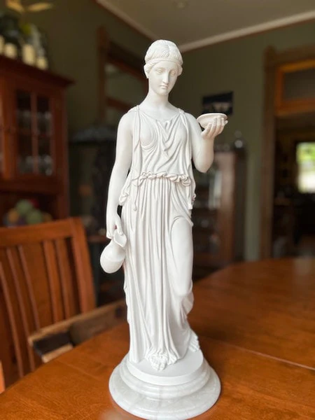 Hebe Goddess of Youth Marble Statue 26" H