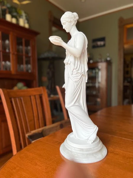 Hebe Goddess of Youth Marble Statue 26" H - Image 2