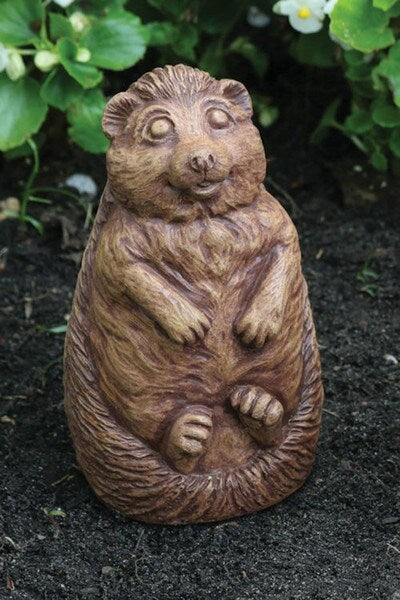Hedgehog Garden Statue Sitting Cement
