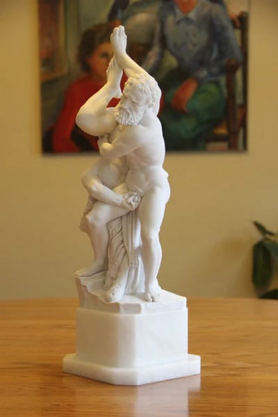 Hercules and Diomedes Marble Statue - Image 3