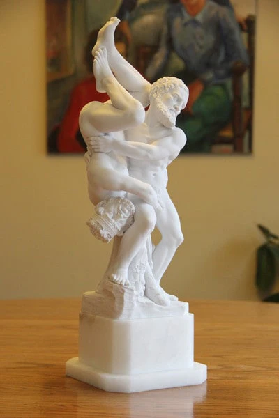 Hercules and Diomedes Marble Statue - Image 4