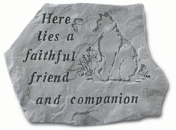 Here Lies A Faithful Friend...w/cat