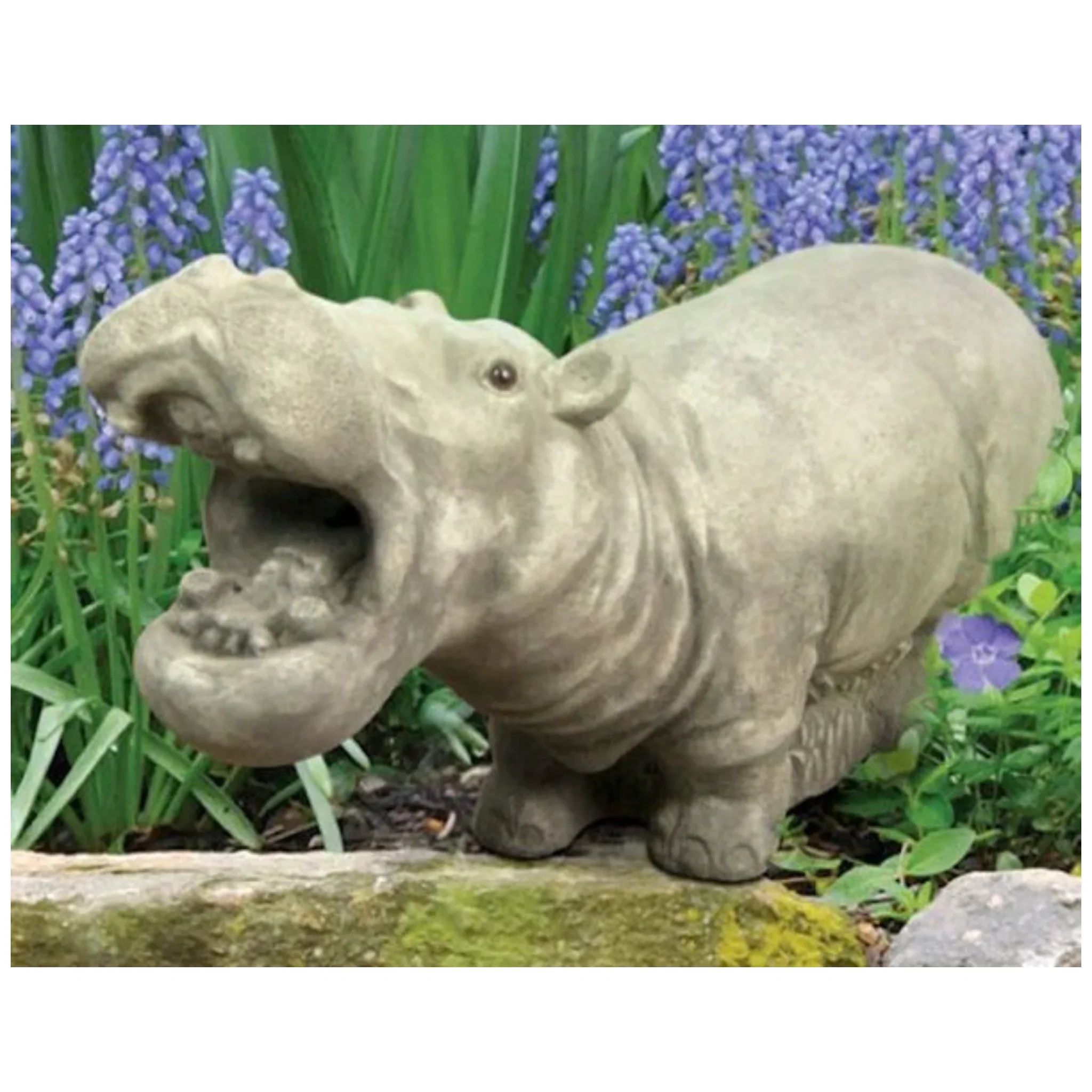 Hippo Pipe Sculpture Water Feature Pond Sculpture - Image 2