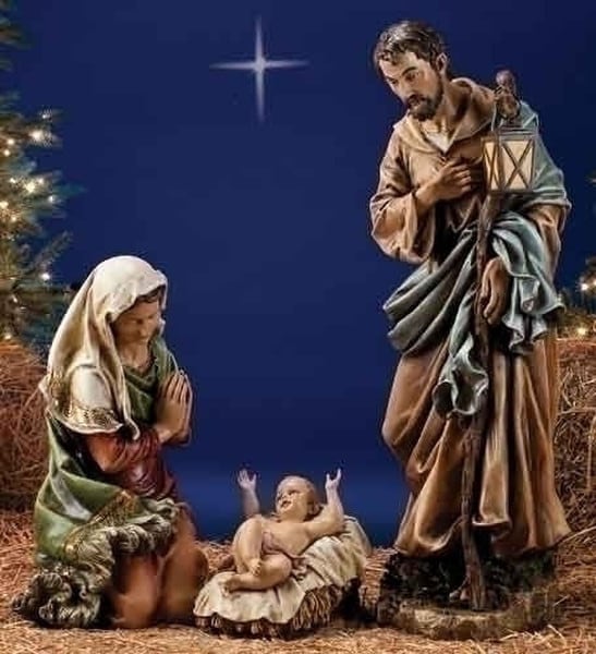 Holy Family Figures Nativity Statuary Set 39" High
