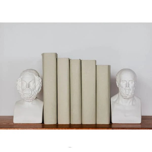 Homer and Aristotle Bookends Sculptures