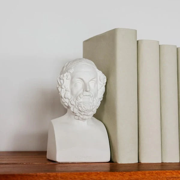 Homer and Aristotle Bookends Sculptures - Image 3