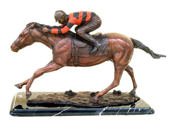 Horse and Jockey Bronze Gallery Sculpture - Image 2
