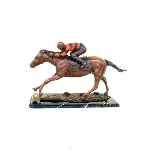 Horse and Jockey Bronze Gallery Sculpture - Image 3