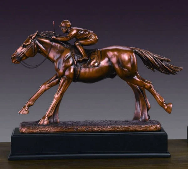 Horse and Jockey Statue 10.5" High - Image 2