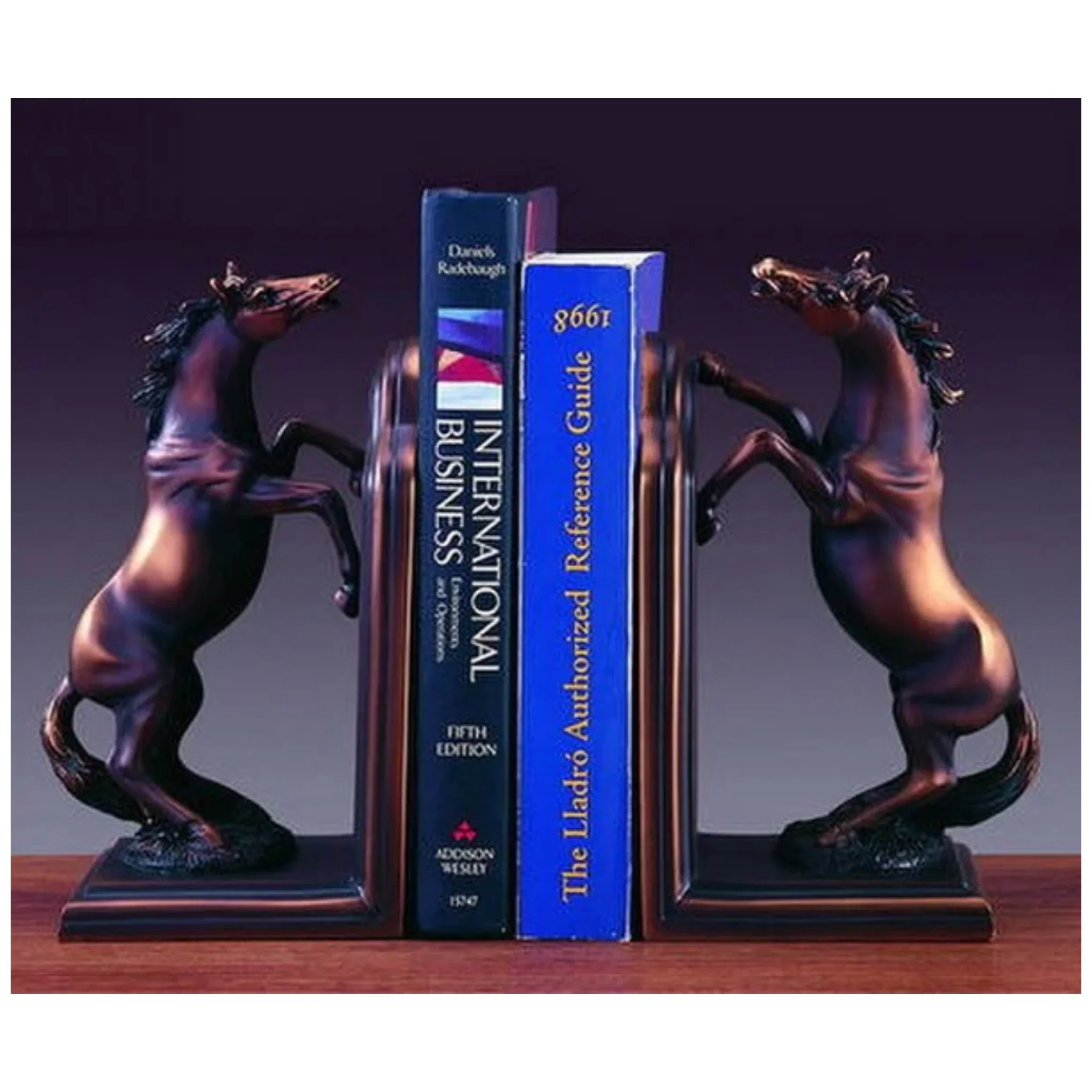 Horse Bookends Pair Sculptures 9" High