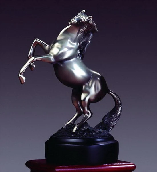 Horse Pewter Finished Horse Sculpture - Image 2