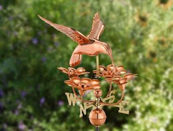 Hummingbird with Flowers Weathervane - Image 2