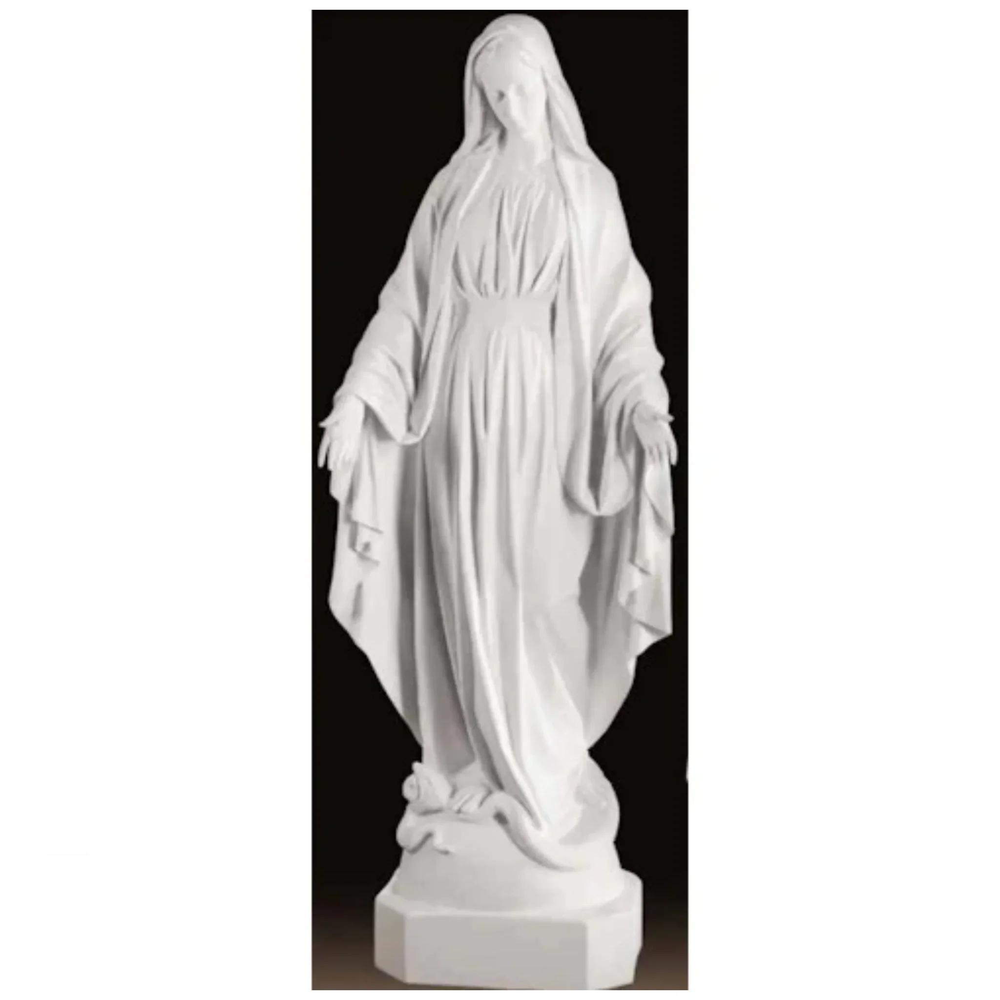Life-Size Virgin Mary Statue Bonded Marble - Image 4