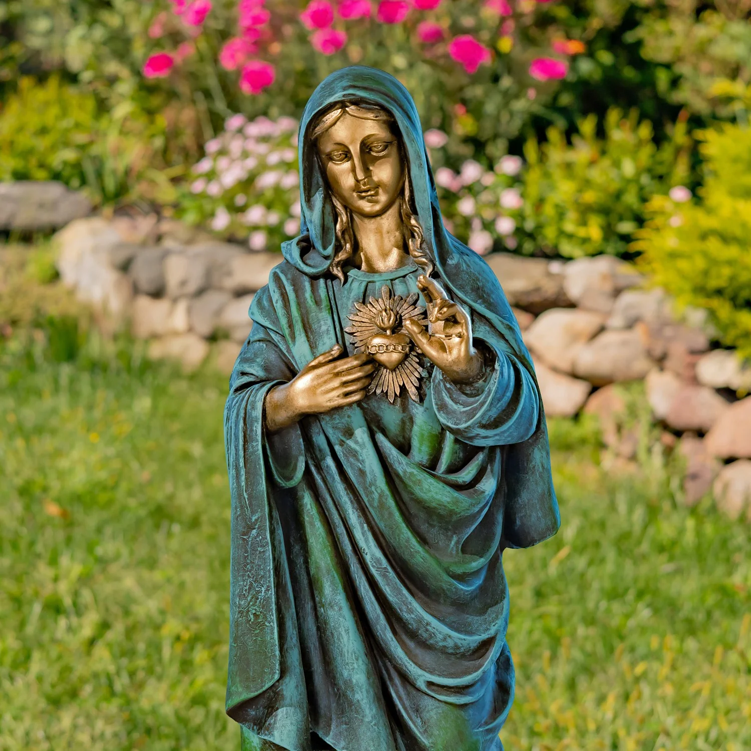 Immaculate Heart of Mary Garden Sculpture 36" High - Image 3