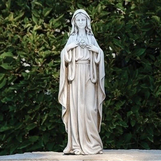 Immaculate Heart of Mary Garden Statue 17" High