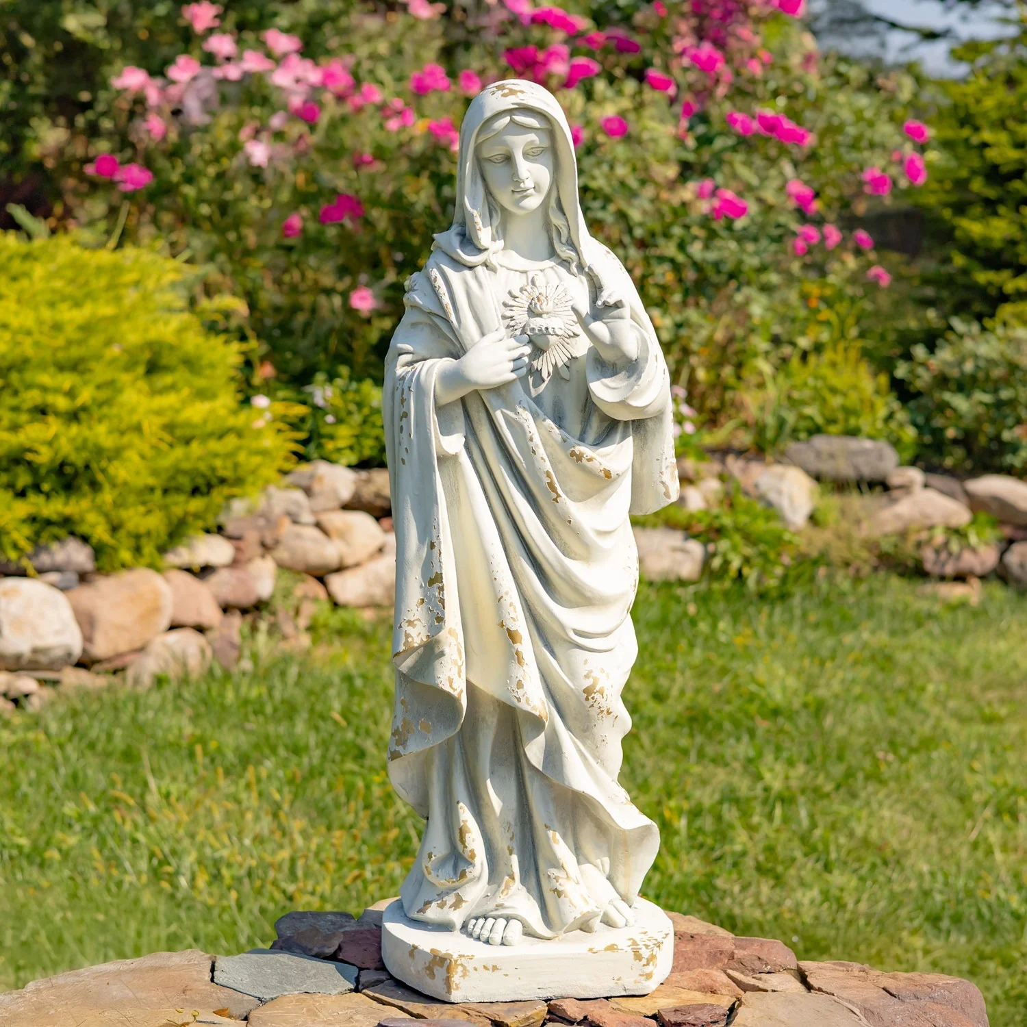 Immaculate Heart of Mary Garden Statue 36" High