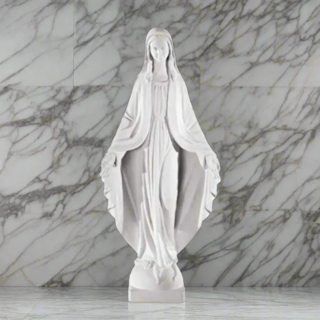 Immaculate Virgin Mary Bonded Marble Statue