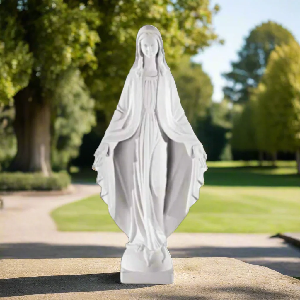 Immaculate Virgin Mary Bonded Marble Statue - Image 2
