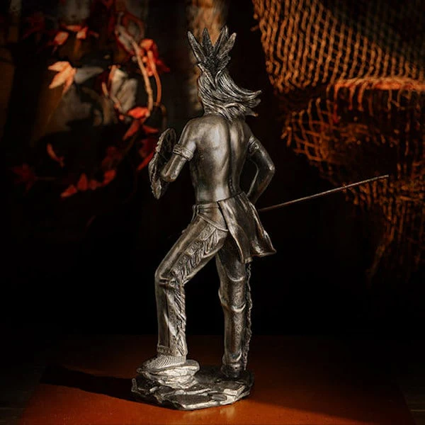 Indian Native American Warrior Statue - Image 7