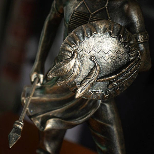 Indian Native American Warrior Statue - Image 8