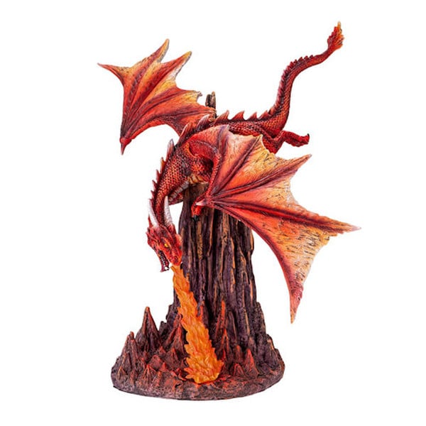 Inferno Guardian Fire Dragon Sculpture - Image 2