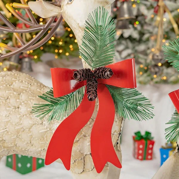 Iron Reindeer Christmas Pair 48"High - Image 5